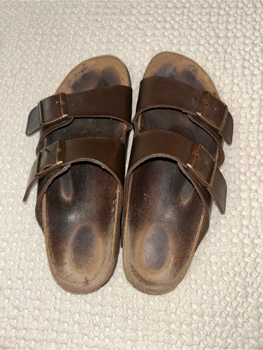 Birkenstock Dark Brown Two-Strap Sandals